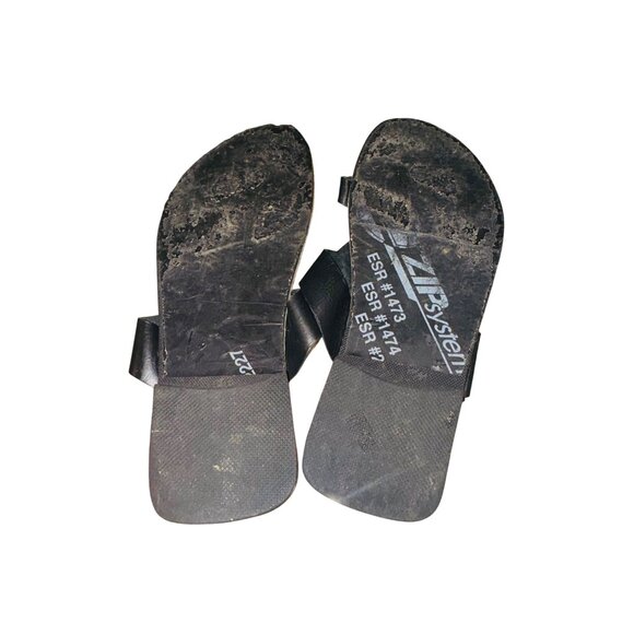 Handcrafted Leather Toe Ring Sandal Kwame B  8.5 Black Brown Sunburst Artsy Boho - Picture 7 of 11